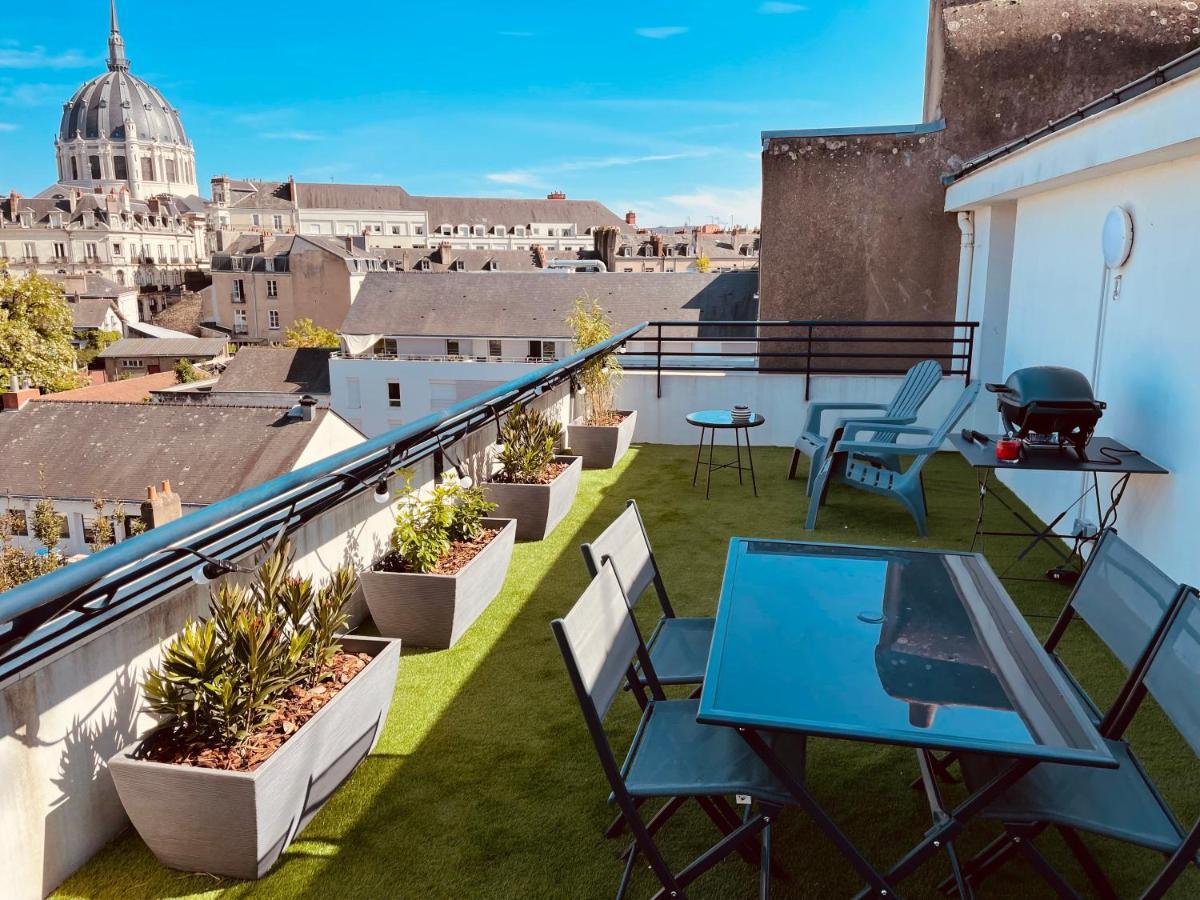 Grand Studio, Belle Terrasse Avec Vue Nantes Exterior photo